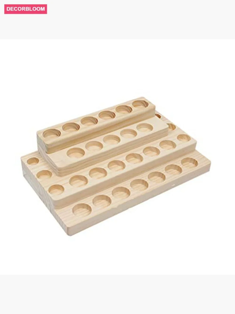 Wooden 30-Slot Essential Oil Display Storage Box